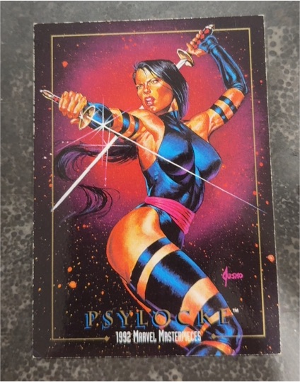 1992 SkyBox Marvel Masterpieces #65 Psylocke — front