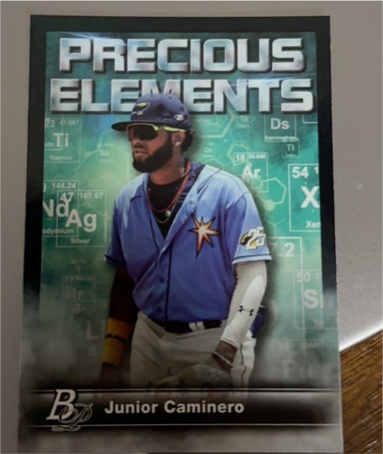 2023 Bowman Platinum Precious Elements #PE-2 Junior Caminero — front