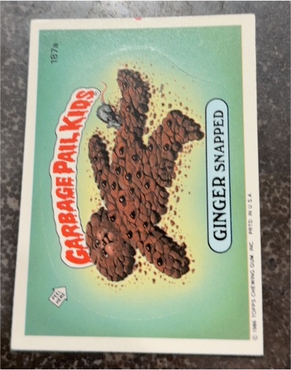 1986 Topps Garbage Pail Kids Series 5 #187a Ginger Snapped — front