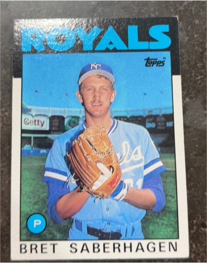 1986 Topps #487 Bret Saberhagen — front