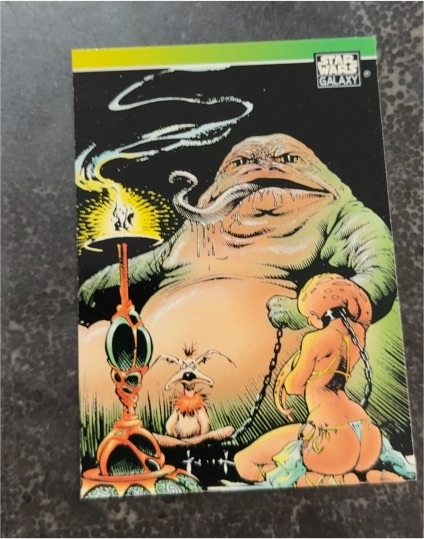 1993 Topps Star Wars Galaxy Promo Card Jabba the Hutt — front