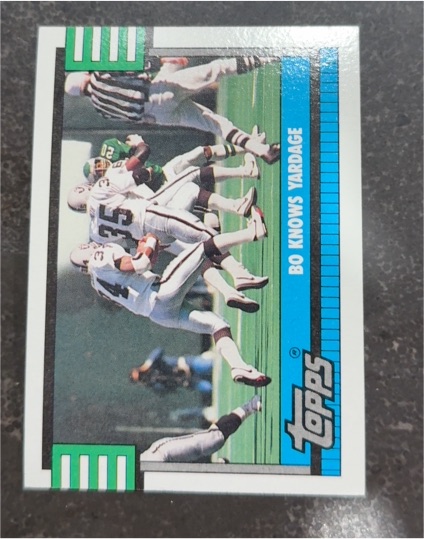 1990 Topps #522 Bo Knows Yardage — front