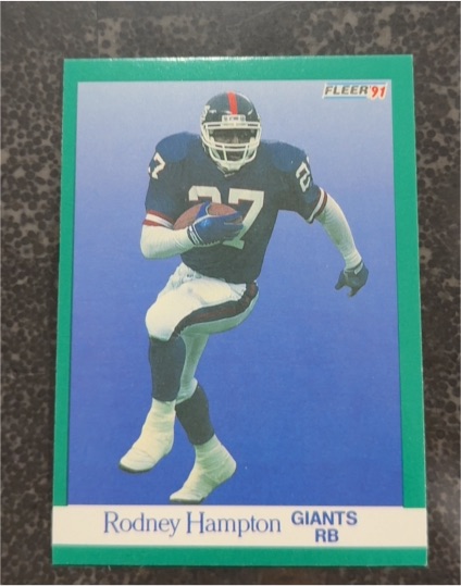 1991 Fleer #311 Rodney Hampton — front