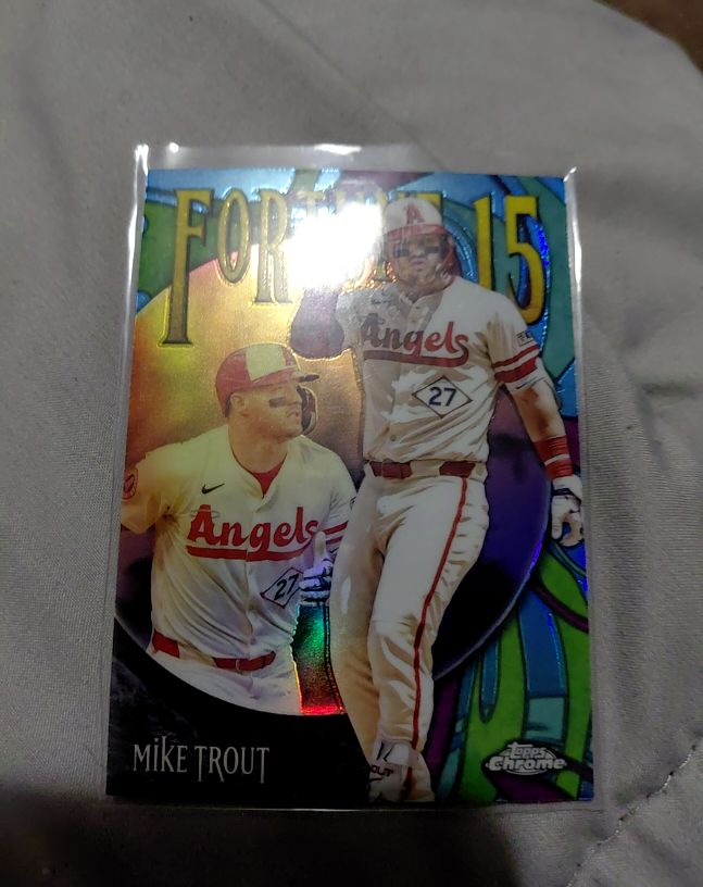 2025 Topps Chrome Update #F15-3 Mike Trout Fortune 15 — front