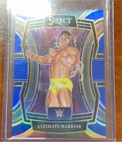 2024 Panini Select WWE #18 Ultimate Warrior Phenomenon Silver Prizm — front