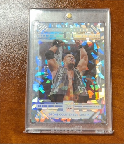 2024 Panini Photogenic WWE Stone Cold Steve Austin Cracked Ice Prizm — front