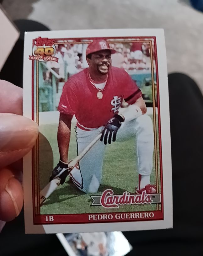1991 Topps #20 Pedro Guerrero — front