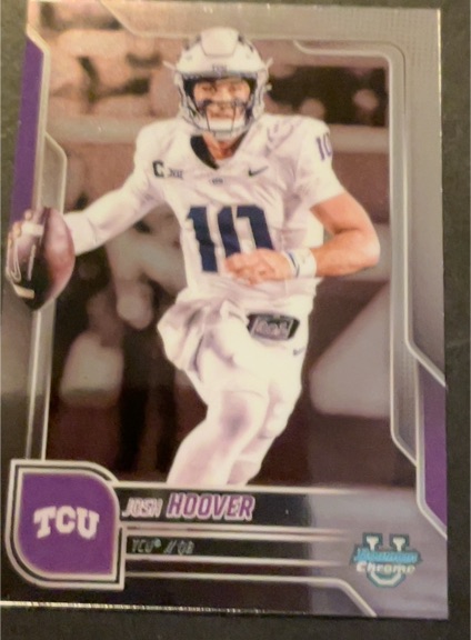 2025 Bowman University Chrome #144 Josh Hoover — front