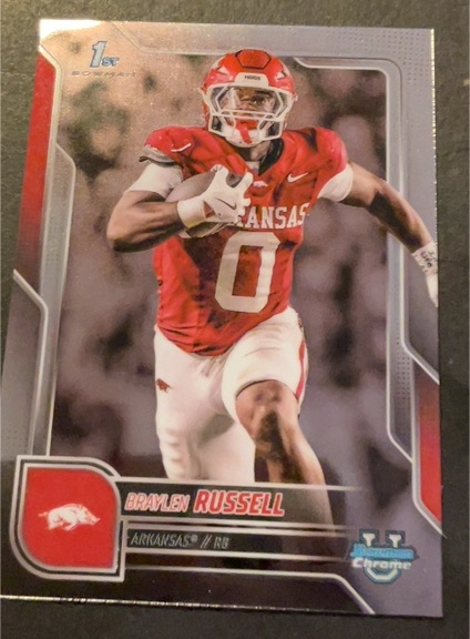2025 Bowman University Chrome #121 Braylen Russell — front