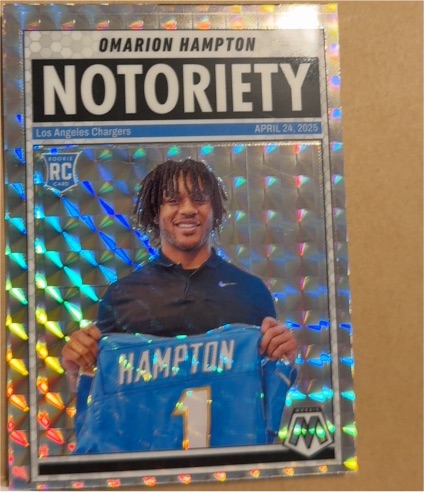 2025 Panini Mosaic #20 Omarion Hampton Notoriety — front