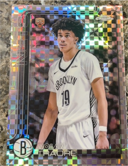2025-26 Topps Chrome #269 Nolan Traore X-Fractor — front