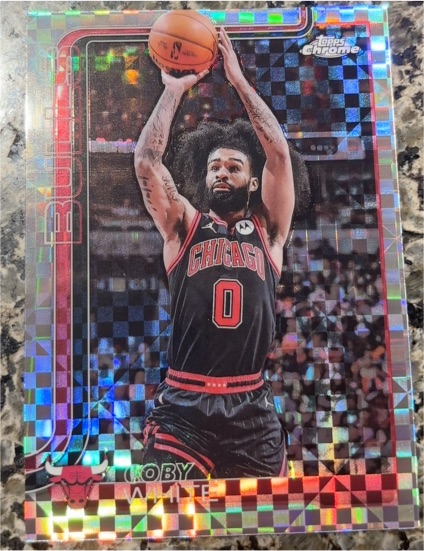 2025-26 Topps Chrome #80 Coby White X-Fractor — front
