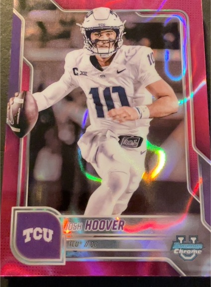 2025 Bowman Chrome University #144 Josh Hoover — front