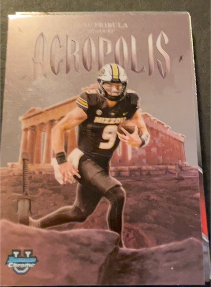2025 Bowman Chrome University #A-3 Beau Pribula Acropolis — front