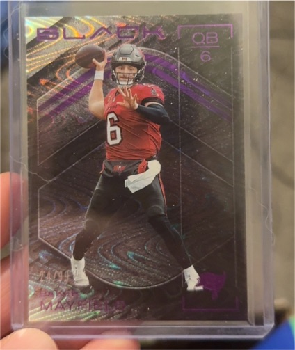 2025 Panini Black #47 Baker Mayfield — front
