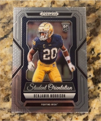 2025 Panini Prizm Draft Picks Student Orientation #21 Benjamin Morrison — front