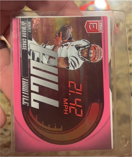 2025 Panini Donruss Elite #21 Ja'Marr Chase Full Throttle Pink Parallel — front