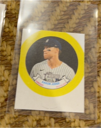 2022 Topps Heritage Baseball Stars Bubble Gum Mini #7 Aaron Judge — front