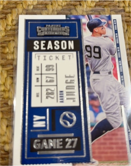 2020 Panini Contenders Season Ticket #54 Aaron Judge — front