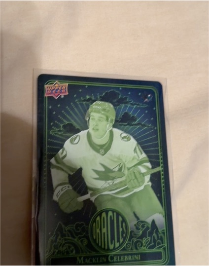 2024-25 Upper Deck Extended Series Oracles #O-58 Macklin Celebrini — front