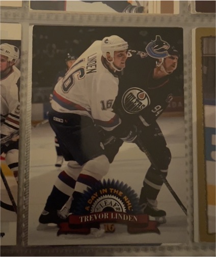 1995 Leaf A Day in the NHL #16 Trevor Linden — front