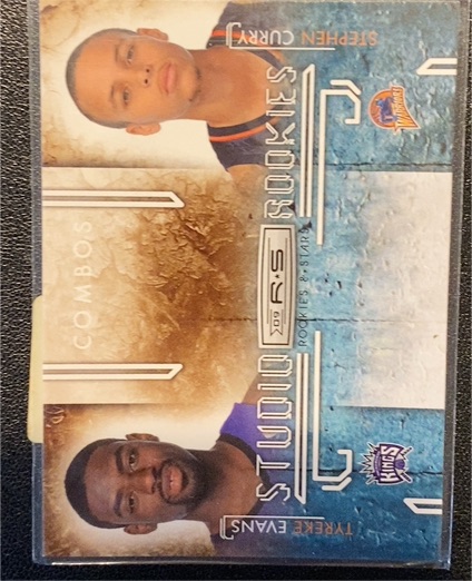 2009-10 Panini Rookies & Stars Studio Combos #9 Stephen Curry & Tyreke Evans — front