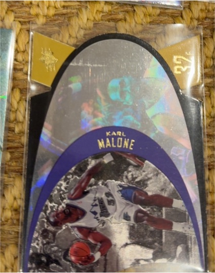 1997 Upper Deck SPx Die-Cut #32 Karl Malone — front