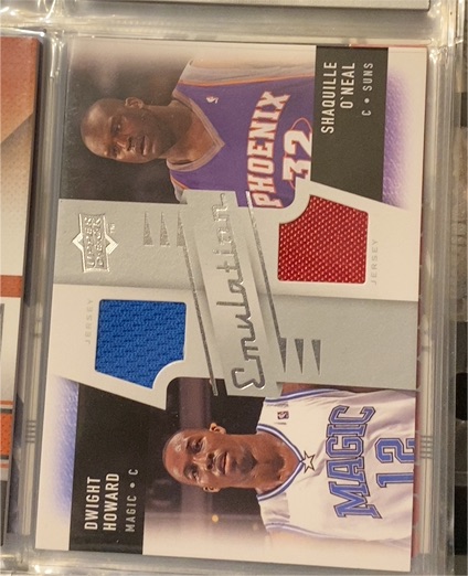 2008 Upper Deck Emulation Dual Memorabilia Shaquille O'Neal / Dwight Howard — front