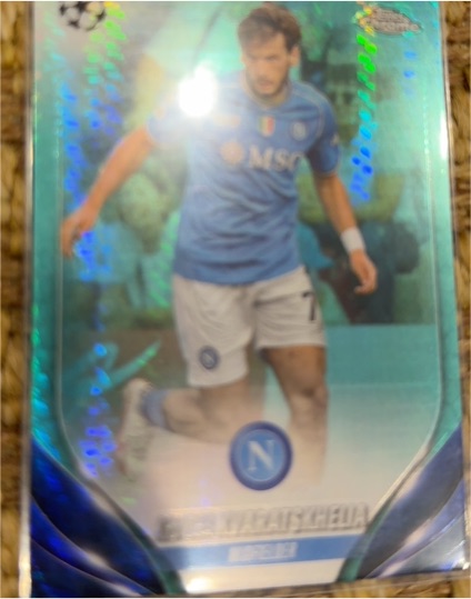 2023-24 Topps Chrome UEFA Club Competitions #199 Khvicha Kvaratskhelia Napoli — front