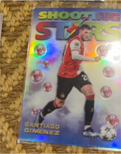 2023-24 Topps Chrome UEFA #98-11 Santiago Gimenez Shooting Stars — front