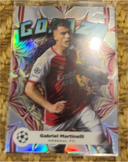 2023-24 Topps Chrome UEFA Club Competitions #GL-11 Gabriel Martinelli Golazo — front