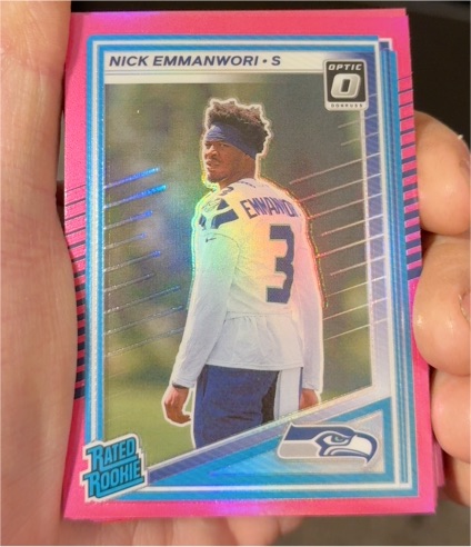 2025 Donruss Optic #348 Nick Emmanwori Rated Rookie Preview Pink — front