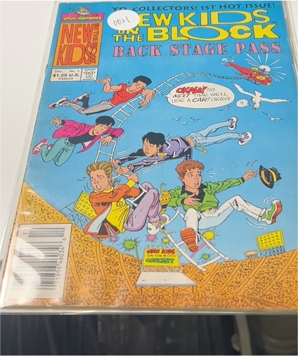 1990 Harvey Rockcomics New Kids on the Block Back Stage Pass #1 — front