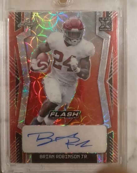 2022 Leaf Flash #BA-BRJ Brian Robinson Jr. — front