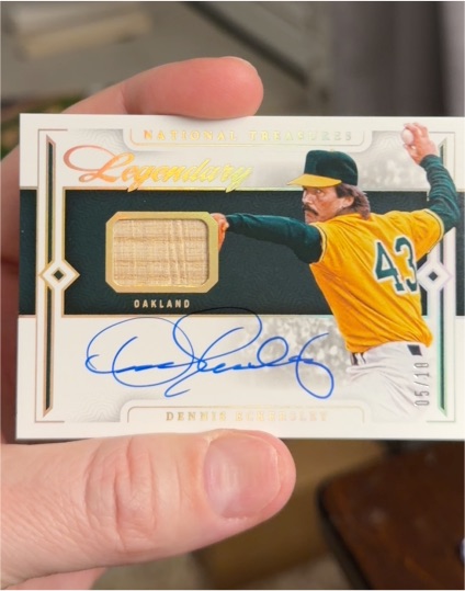 2024 Panini National Treasures Legendary Lumber #LLS-DE Dennis Eckersley — front