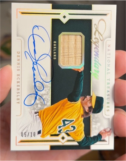 2024 Panini National Treasures Legendary Lumber #05/10 Dennis Eckersley — front
