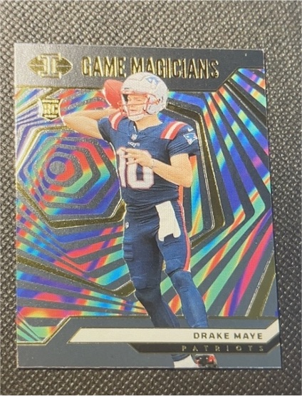 2024 Panini Illusions #22 Drake Maye Game Magicians RC — front