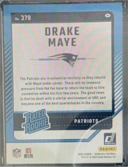 2024 Panini Donruss #379 Drake Maye — front