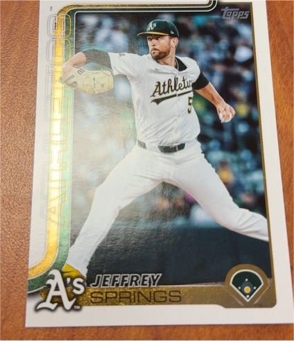 2025 Topps Update #US283 Jeffrey Springs — front