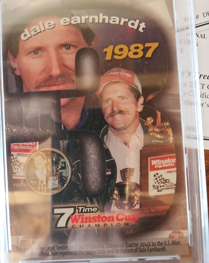 2001 Amazing Mint Colorized 1987 Dale Earnhardt North Carolina State Quarter — front