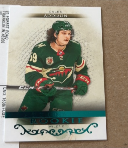 2021-22 Upper Deck Artifacts #178 Calen Addison Rookie — front