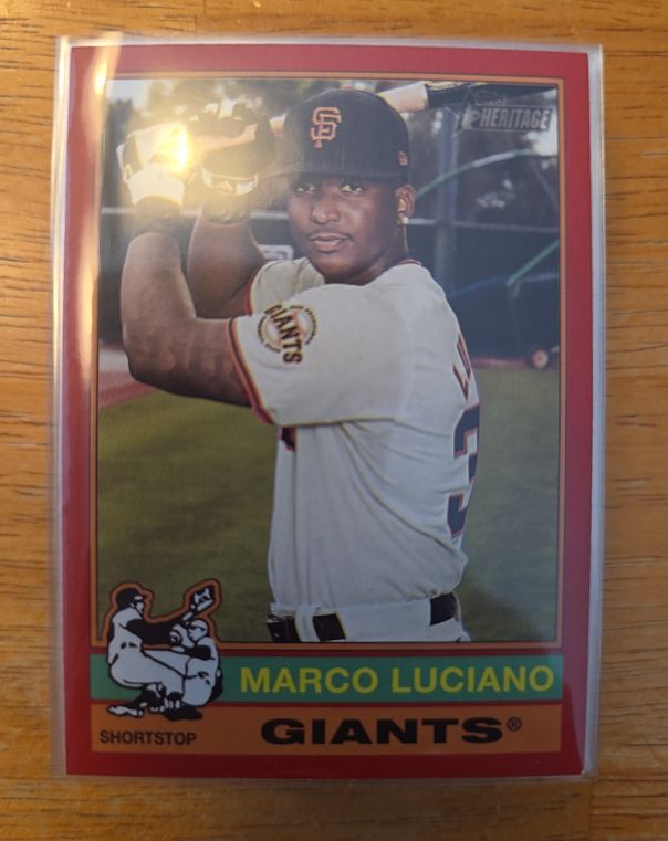 2025 Topps Heritage #23 Marco Luciano — front