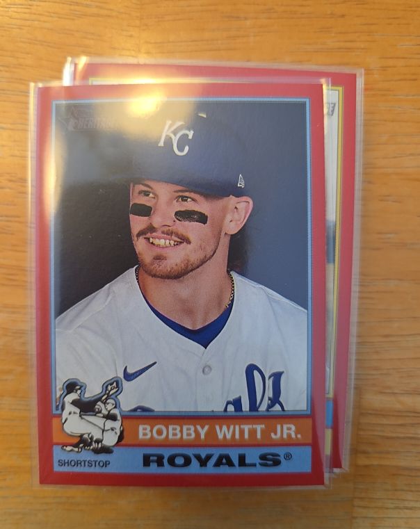 2025 Topps Heritage #92 Bobby Witt Jr. — front