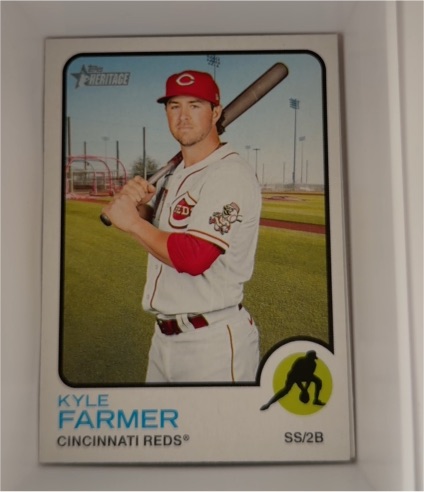 2022 Topps Heritage #107 Kyle Farmer Cincinnati Reds — front