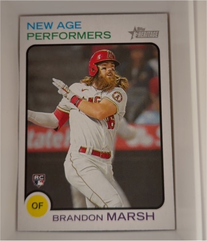 2022 Topps Heritage #NAP-2 Brandon Marsh — front