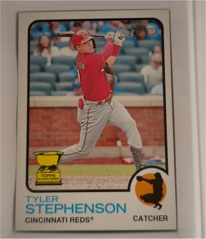 2022 Topps Heritage #498 Tyler Stephenson — front