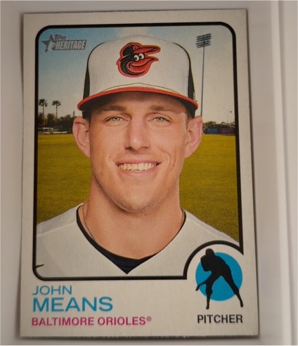 2022 Topps Heritage #325 John Means Baltimore Orioles — front