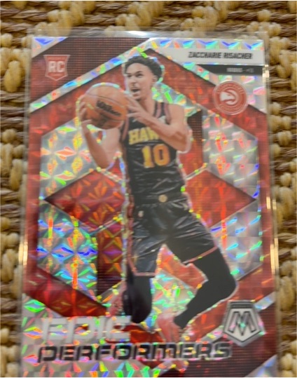 2024-25 Panini Mosaic #11 Zaccharie Risacher Epic Performers Mosaic — front