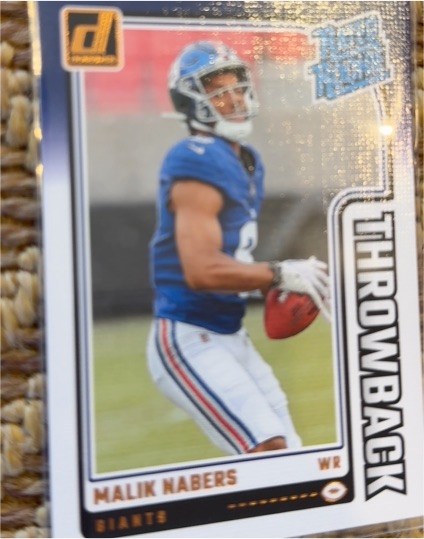 2024 Panini Donruss #48 Malik Nabers Rated Rookies Throwback — front