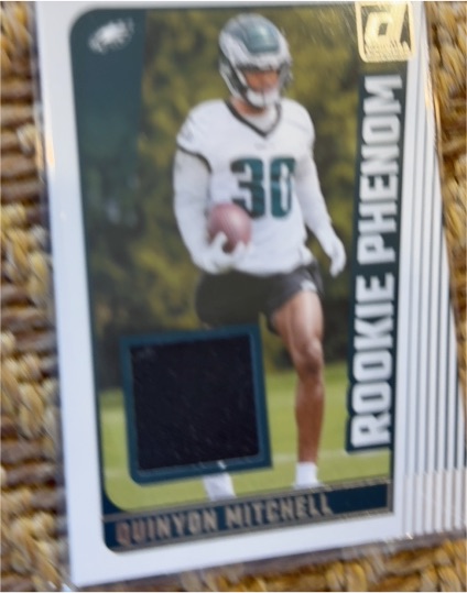 2024 Panini Donruss Rookie Phenom Patch #RPJ-QMI Quinyon Mitchell — front
